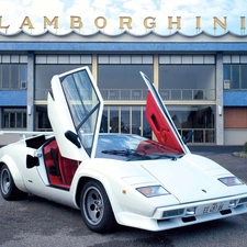 interior, Lamborghini Countach, Red