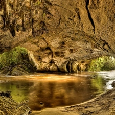 cave, River