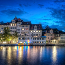 River, Switzerland, Houses