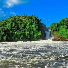 waterfall, River