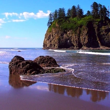 rocks, sea, Beaches