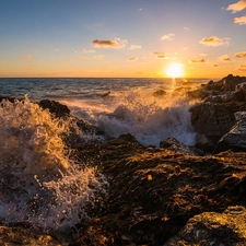 Great Sunsets, sea, rocks