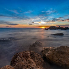 Valencia, Spain, Mediterranean, rocks, Great Sunsets