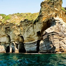 rocks, sea, Waves