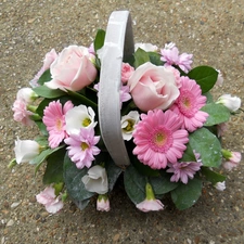 bunch, gerberas, roses, flowers