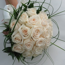 wedding, white, rouge, bunch