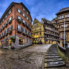 Baden-Württemberg, Germany, apartment house, perspective, City of Tübingen