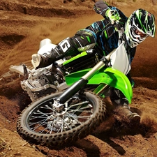 race, Kawasaki KX450F, Sand