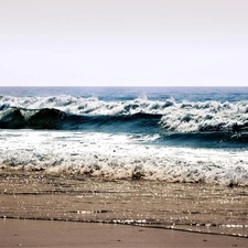 sea, Beaches, Sand, Waves