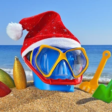 sea, christmas, Beaches