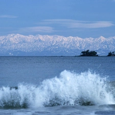 sea, Waves, blue