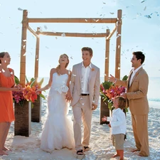 Kid, young, Beaches, Groomsman, Steam, sea, Bouquets