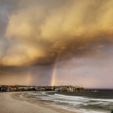 Great Rainbows, Town, sea