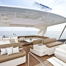 White, deck, sea, Yacht