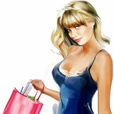Tatiana Nikitina, bag, shopping, Women