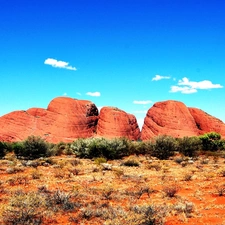 Australia, rocks, Skrub, Red