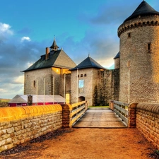 Sky, Castle, bridge