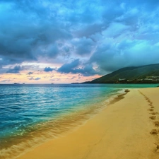 Sky, Beaches, sea