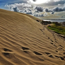 Sky, Dunes, sea