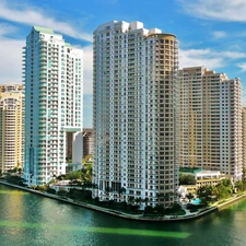 Miami, Florida, skyscrapers, Brickell Key