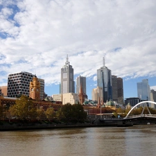 skyscrapers, Town, Melbourne