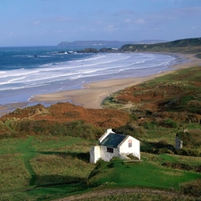 small, Home, coast, Sea, Ireland