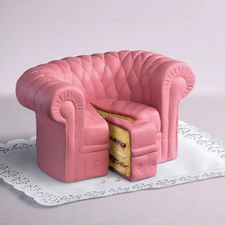 Sofa, cake, Pink