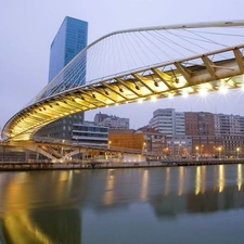 Spain, bridge, Bilbao