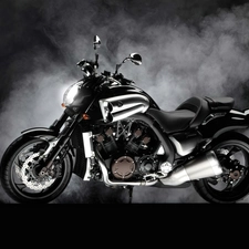 smoke, Yamaha V-Max, spotlight