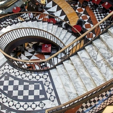 The hotel, Marble, Stairs, interior