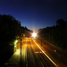 station, light, ##, Night