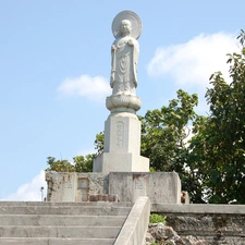 india, Stairs, Statue monument