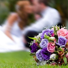 bouquet, young, Steam, flowers