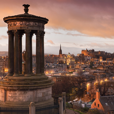 Edynburg, Scotland, Dugald Stewart, Town, Monument