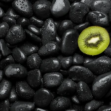 Stones, half, kiwi