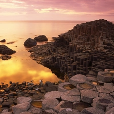 quiet, coast, Stones, sea