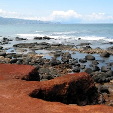 sea, rocks, Stones, Waves