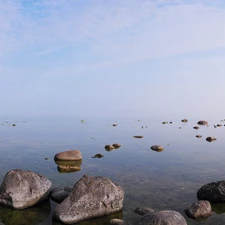 water, Stones