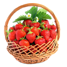 basket, strawberries