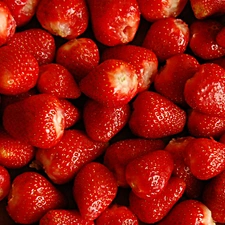 Red, strawberries