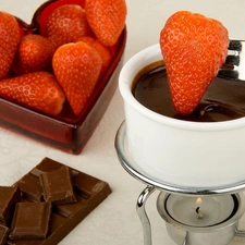 Smooth, heater, strawberries, chocolate