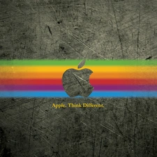 streak, text, logo, Rainbow, Apple
