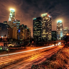 Street, Night, Town