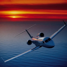 GulfStream G-300, west, sun, sea