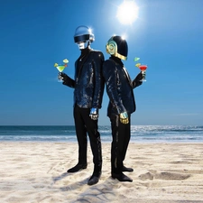 sun, drinks, music, Beaches, Daft Punk