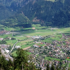 panorama, Interlaken, Switzerland, town