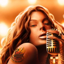 Singing, Mike, Tattoo, Women