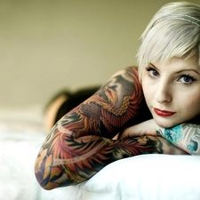 tattoos, girl, Band