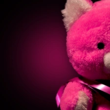 teddybear, Pink, Plush