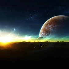 sun, Planets, The setting